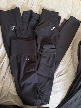 Gymshark Everyday Seamless High-Waist Leggings - Size XS - Black - Lot of 3